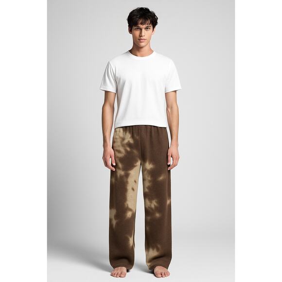 Kapital Peace Fleece Smoky Tan & Brown Tie Dye Easy Jogger Pant 3 Large - Picture 1 of 16